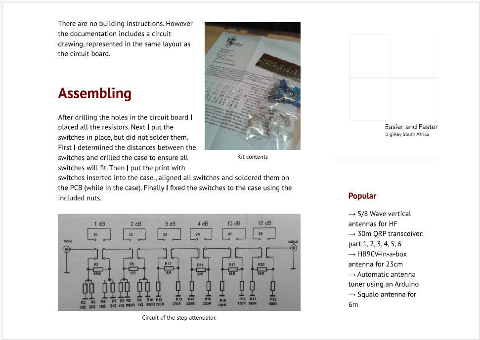 Step Attenuator Kit