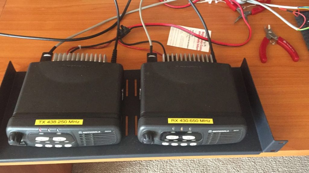 Motorola Transceiver and Receiver.