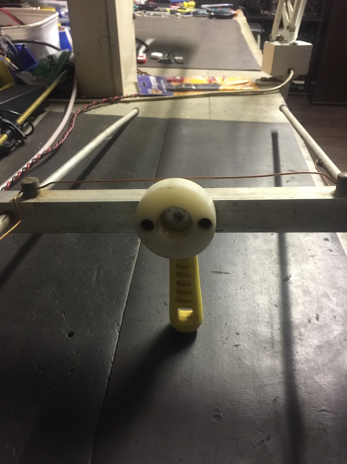 Handle for holding antenna.